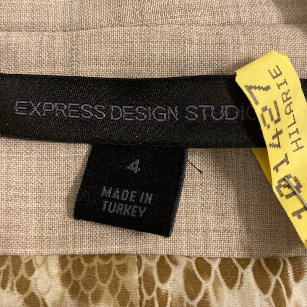 Express Design Studio Lined Jacket Size 4 Suit Pa… - image 3